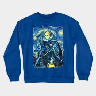 Queen Elizabeth Van Gogh Style Crewneck Sweatshirt